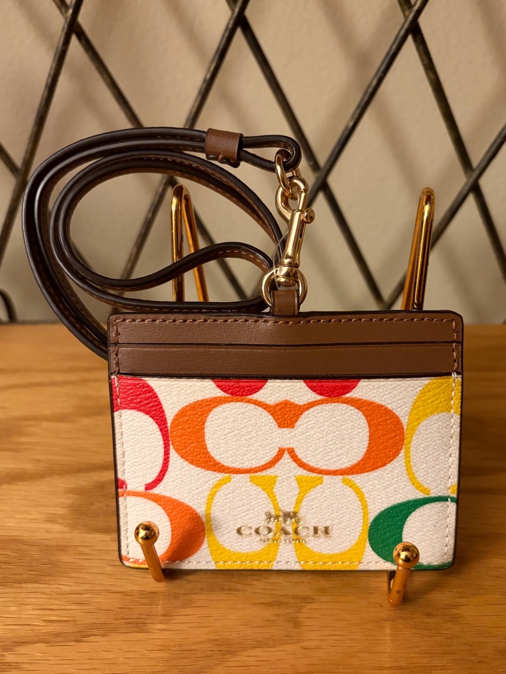Coach Signature ID Lanyard NWT